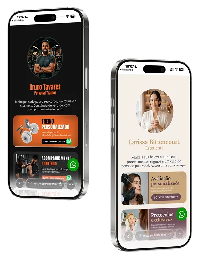 Vitrine profissional no celular